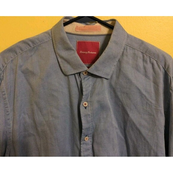 Tommy Bahama Shirt Men’s XL Blue Long Sleeve Button-Up Island Modern Fit EUC - Picture 1 of 9
